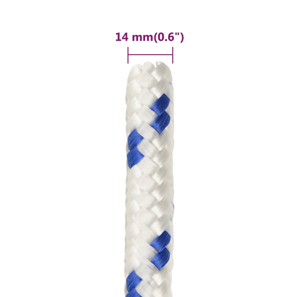 Vrv za čoln bela 14 mm 100 m polipropilen