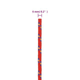 Vrv za čoln rdeče 6 mm 50 m polipropilen