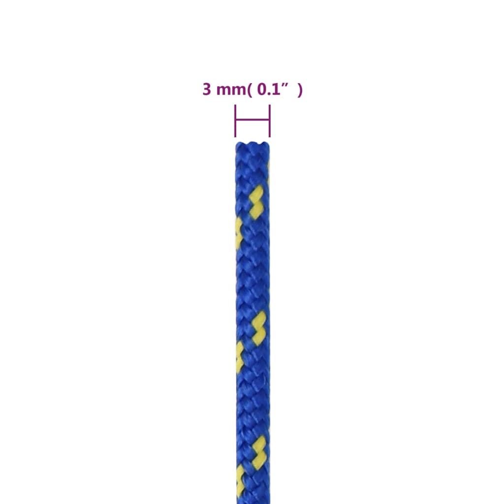 Vrv za čoln moder 3 mm 25 m polipropilen