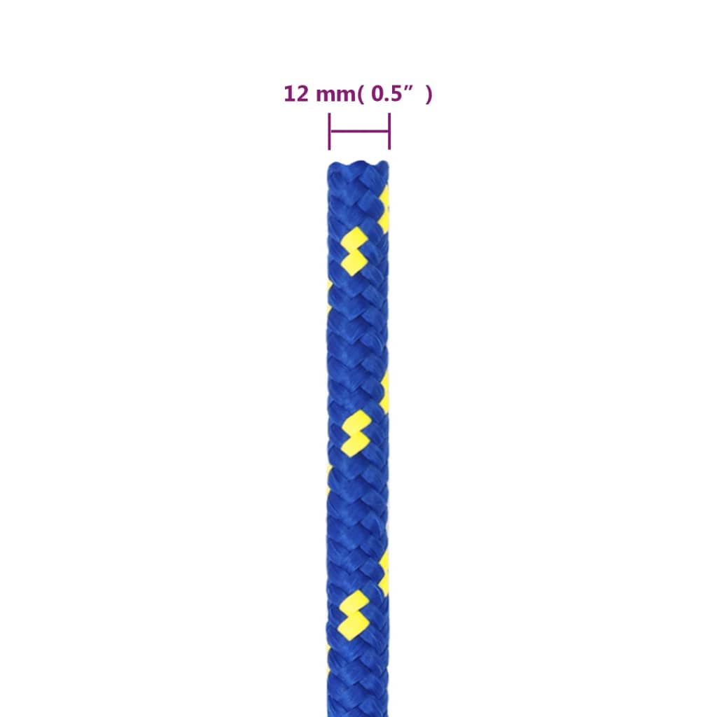 Vrv za čoln moder 12 mm 25 m polipropilen