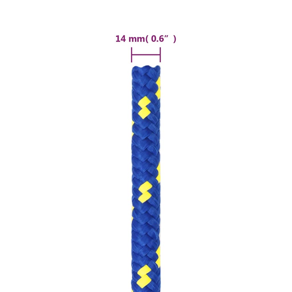 Vrv za čoln moder 14 mm 25 m polipropilen