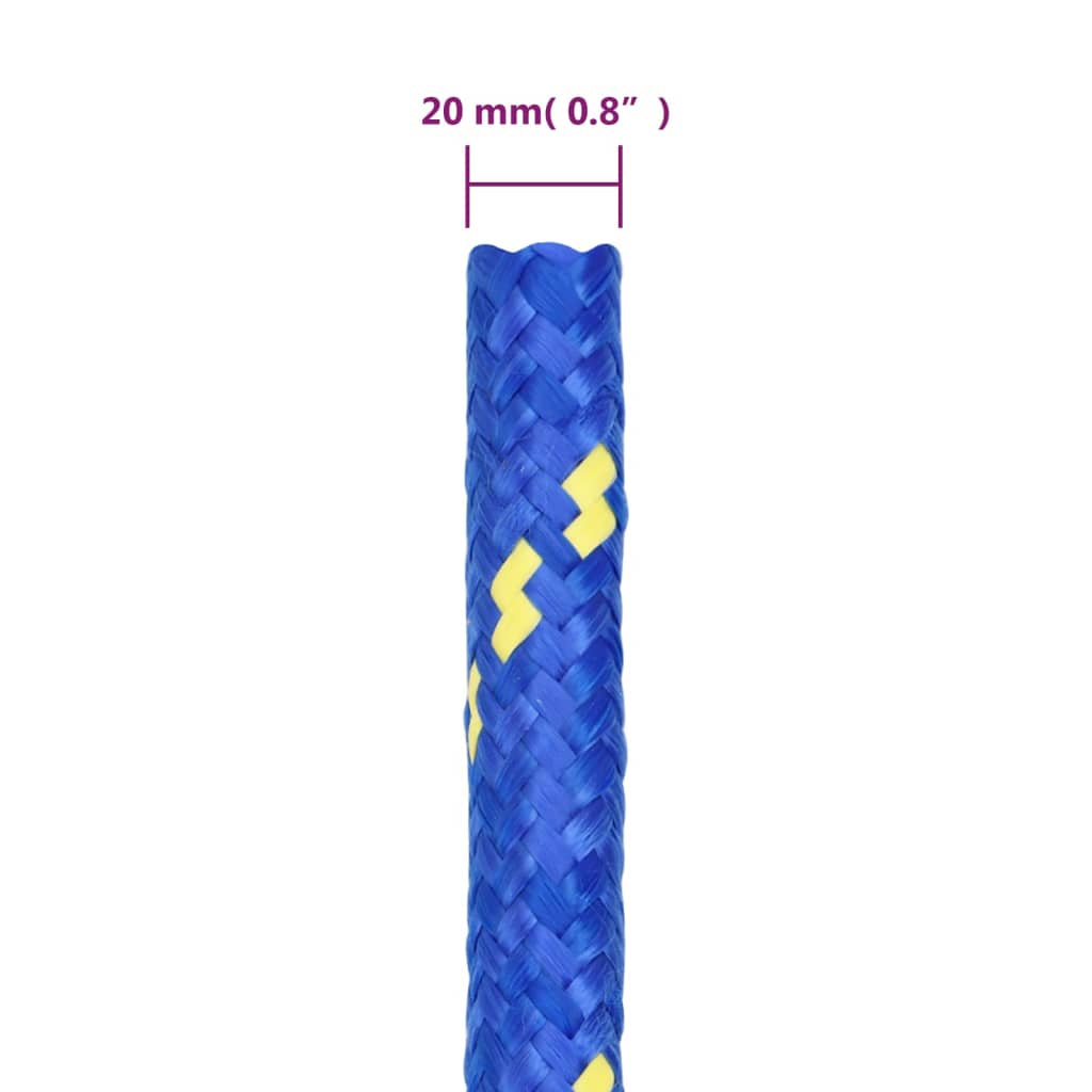 Vrv za čoln moder 20 mm 50 m polipropilen