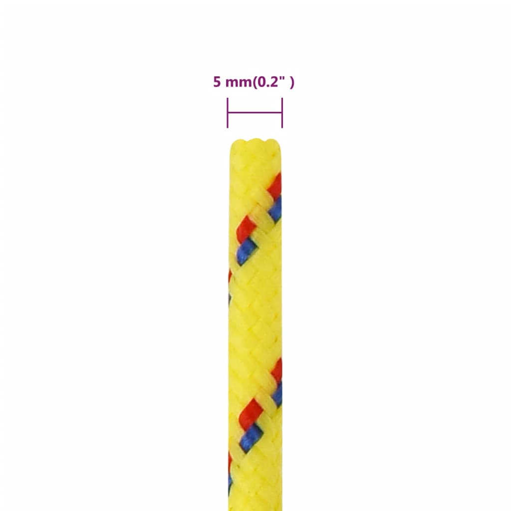 Vrv za čoln rumena 5 mm 25 m polipropilen