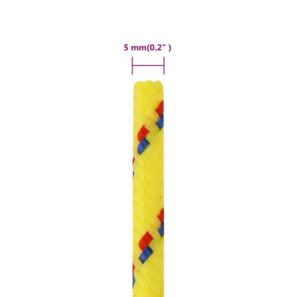 Vrv za čoln rumena 5 mm 250 m polipropilen