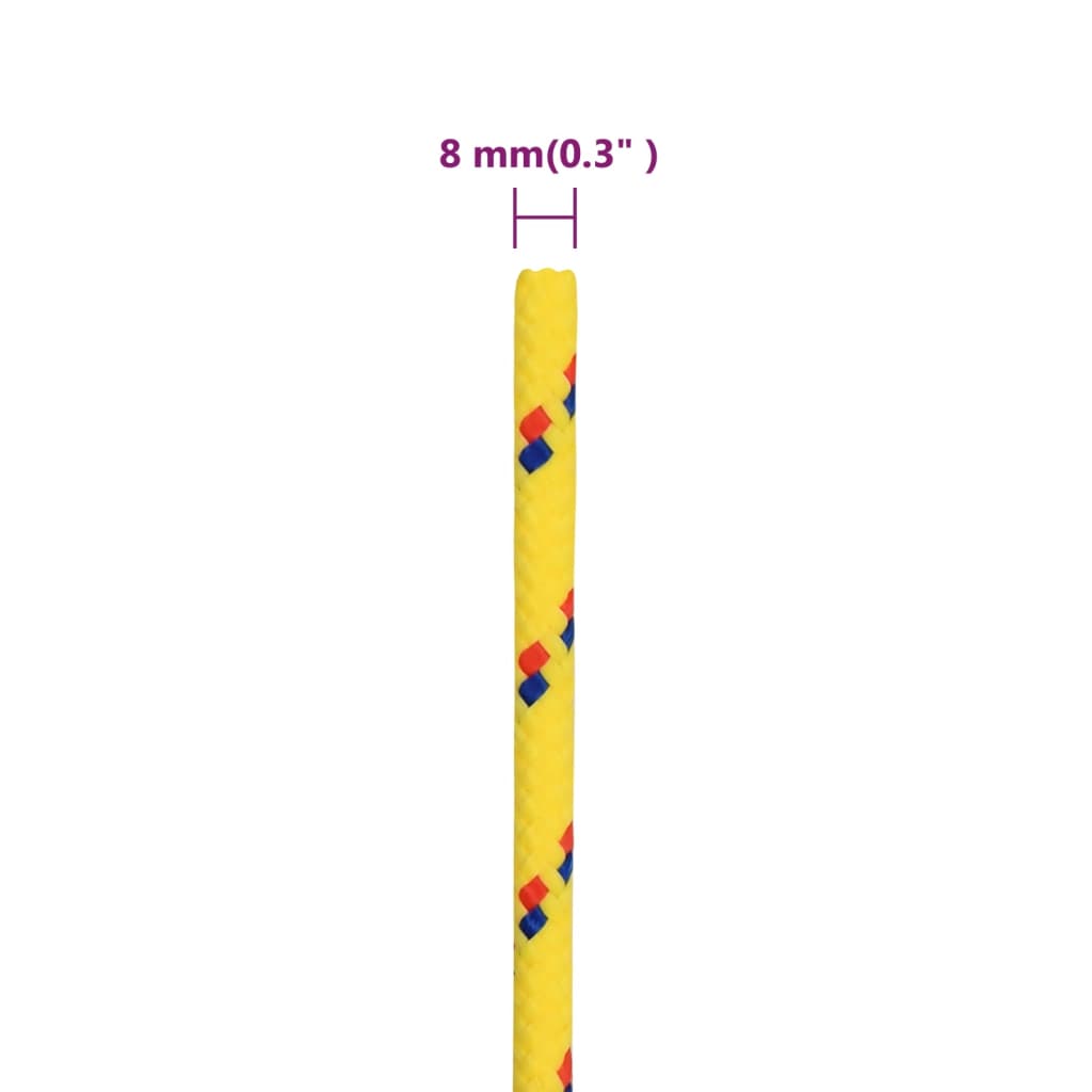 Vrv za čoln rumena 8 mm 50 m polipropilen