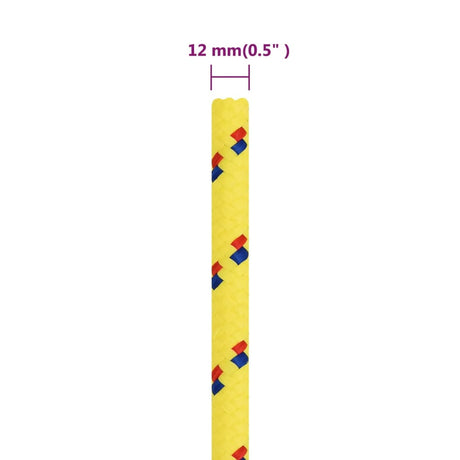 Vrv za čoln rumena 12 mm 250 m polipropilen