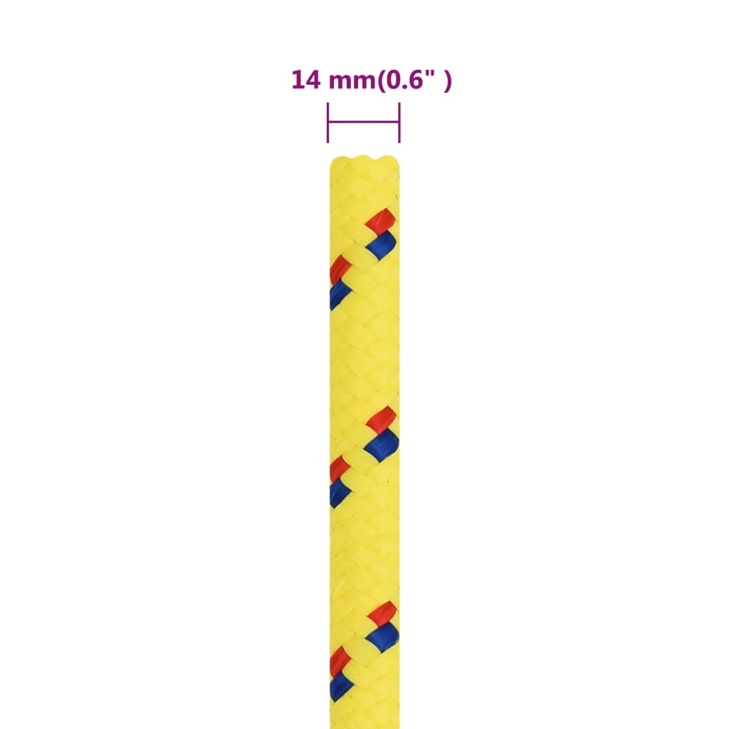 Vrv za čoln rumena 14 mm 50 m polipropilen