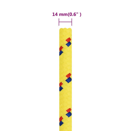 Vrv za čoln rumena 14 mm 250 m polipropilen