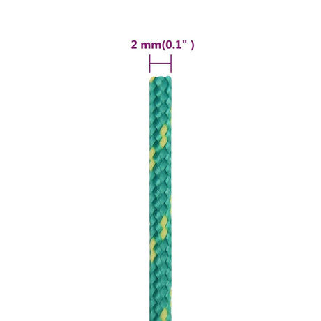 Vrv za čoln zelena 2 mm 25 m polipropilen