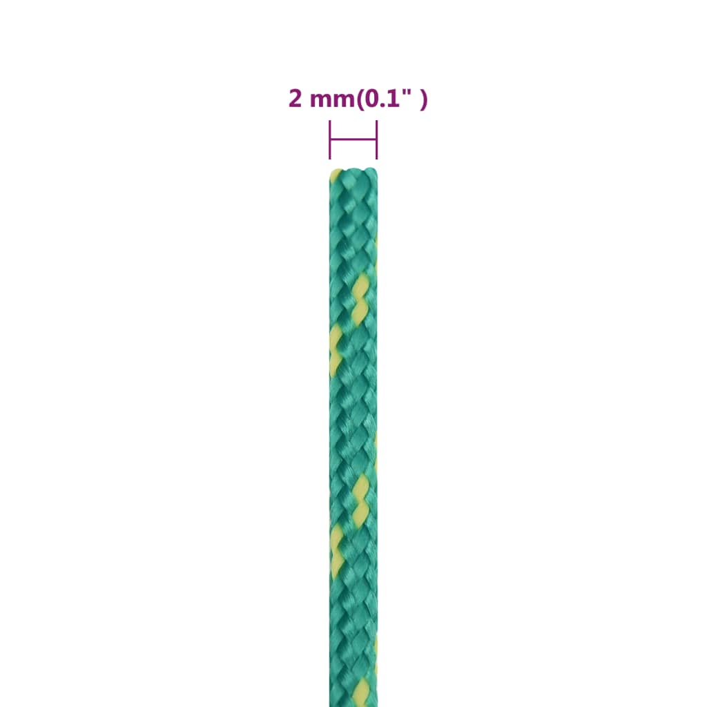 Vrv za čoln zelena 2 mm 50 m polipropilen