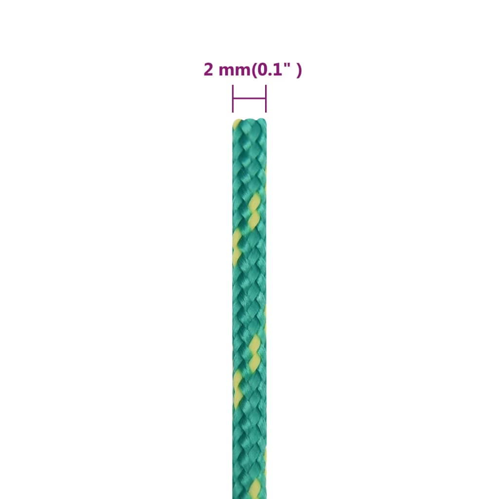 Vrv za čoln zelena 2 mm 250 m polipropilen