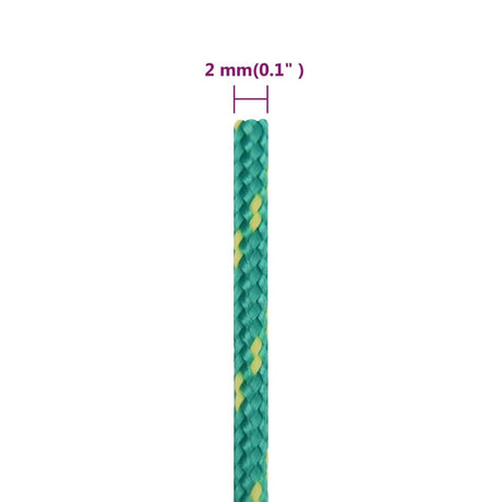 Vrv za čoln zelena 2 mm 500 m polipropilen