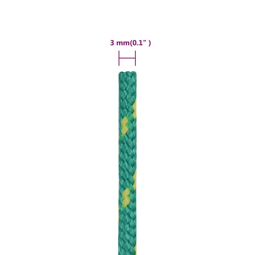 Vrv za čoln zelena 3 mm 100 m polipropilen