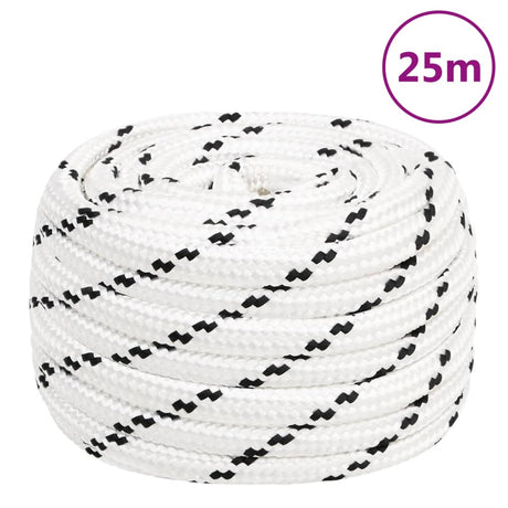 Pletena vrv za čoln bela 18 mm x 25 m poliester