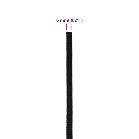 Delovna vrv bela 6 mm 25 m poliester