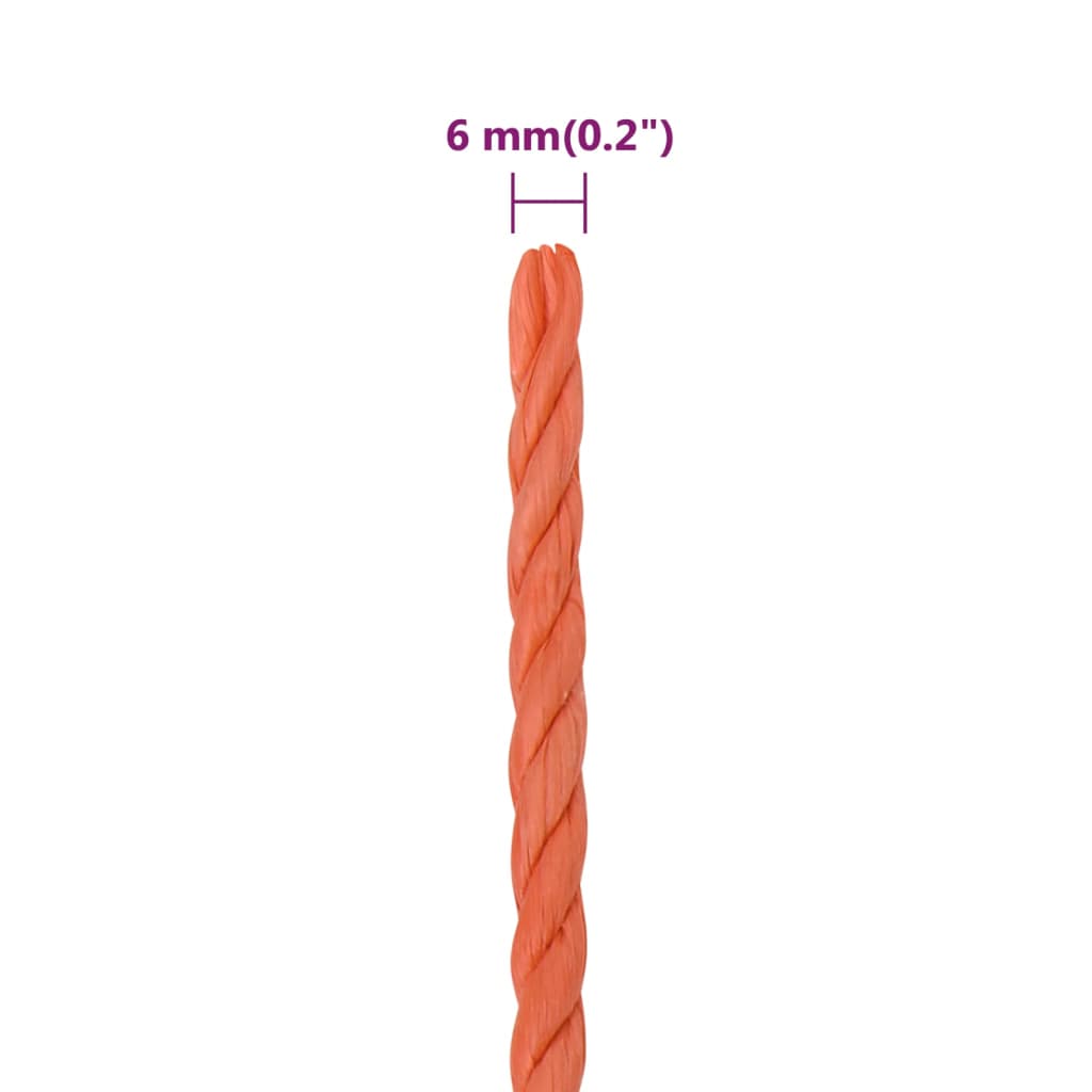 Delovna vrv bela 6 mm 250 m polipropilen