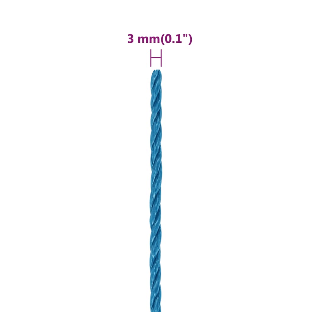 Delovna vrv moder 3 mm 25 m polipropilen