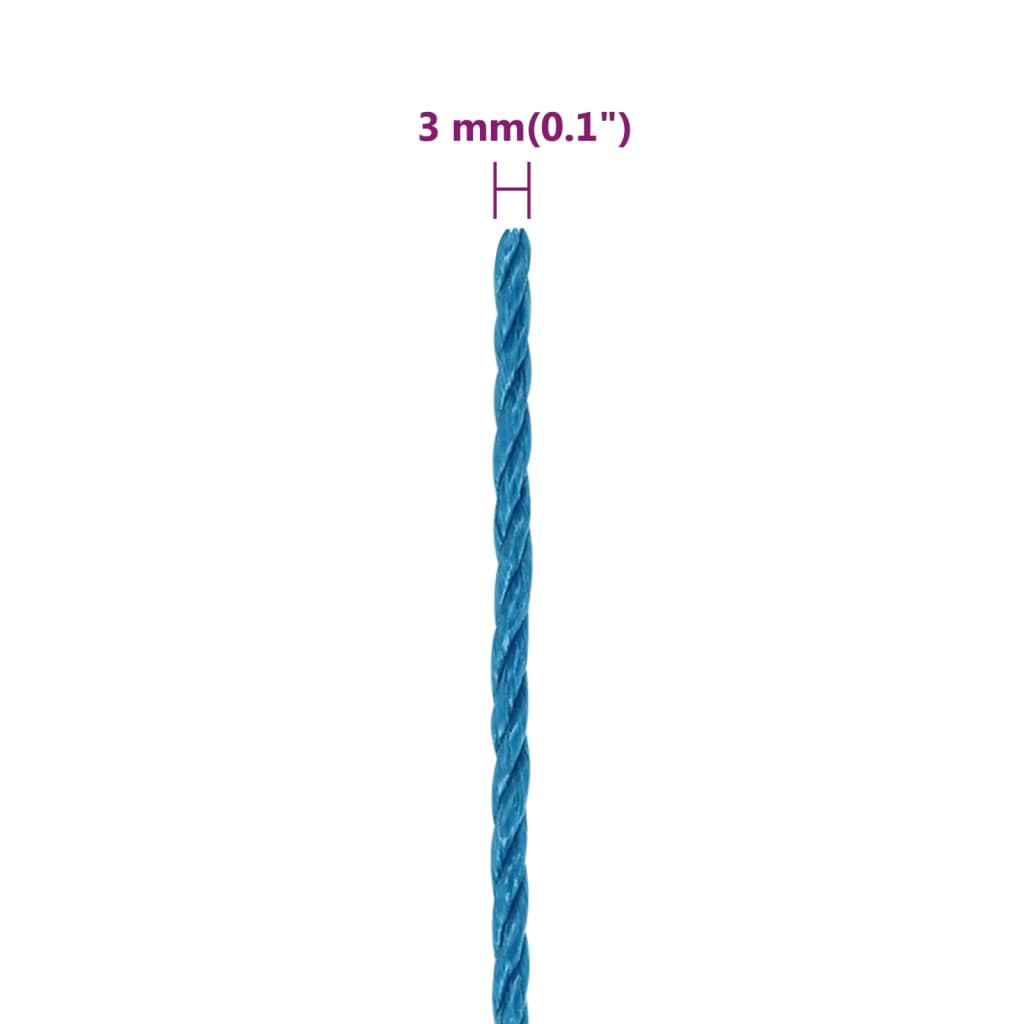 Delovna vrv moder 3 mm 250 m polipropilen