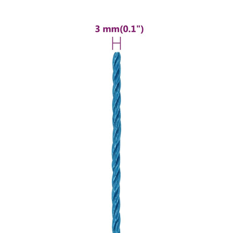 Delovna vrv moder 3 mm 250 m polipropilen