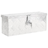 Škatla za shranjevanje srebrna 50x15x20,5 cm aluminij