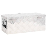 Škatla za shranjevanje srebrna 60x23,5x23 cm aluminij