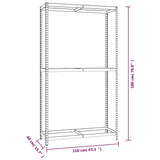 Stojalo za pnevmatike 2 kosa srebrno 110x40x180 cm jeklo