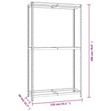 Stojalo za pnevmatike 2 kosa srebrno 110x40x180 cm jeklo