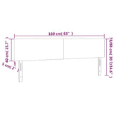 Posteljno vzglavje 2 kosa krem 80x5x78/88 cm blago