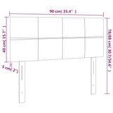 Posteljno vzglavje temno sivo 90x5x78/88 cm blago