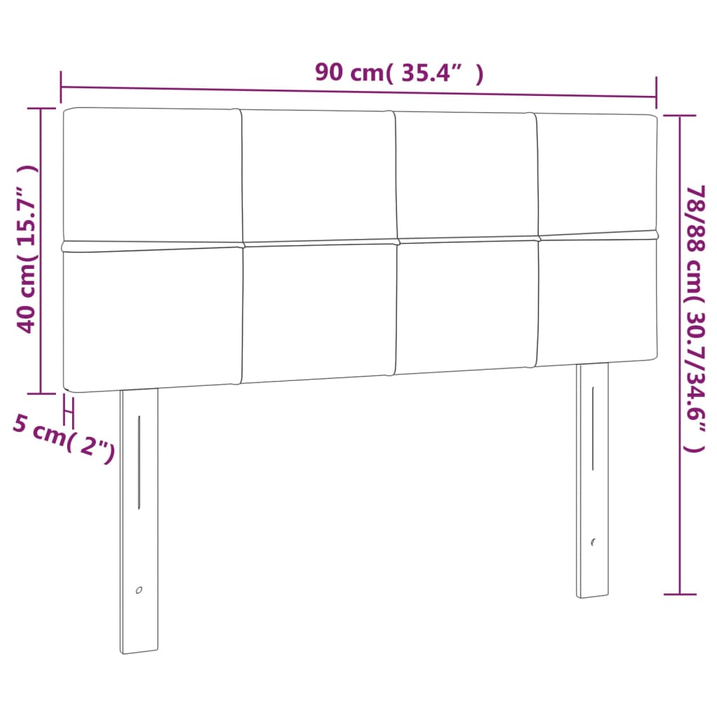 Posteljno vzglavje modro 90x5x78/88 cm blago