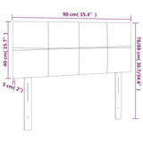 Posteljno vzglavje modro 90x5x78/88 cm blago