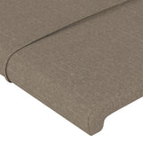 Posteljno vzglavje taupe 100x5x78/88 cm blago