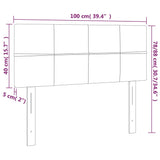 Posteljno vzglavje krem 100x5x78/88 cm blago