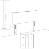 Posteljno vzglavje modro 100x5x78/88 cm blago