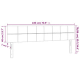 Posteljno vzglavje 2 kosa modro 90x5x78/88 cm blago