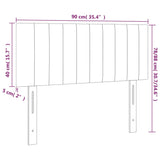 Posteljno vzglavje temno sivo 90x5x78/88 cm blago