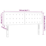 Posteljno vzglavje 2 kosa modro 72x5x78/88 cm blago