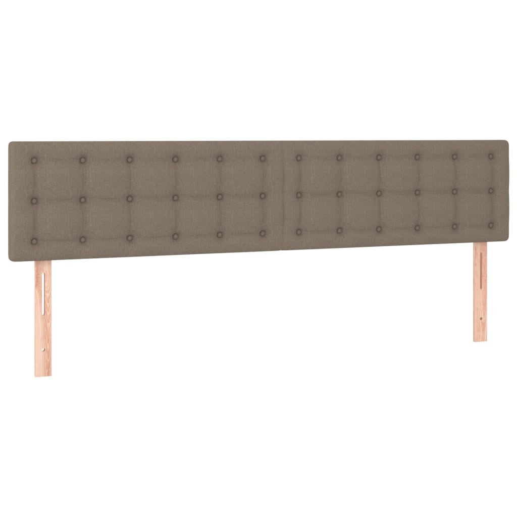 Posteljno vzglavje 2 kosa taupe 80x5x78/88 cm blago