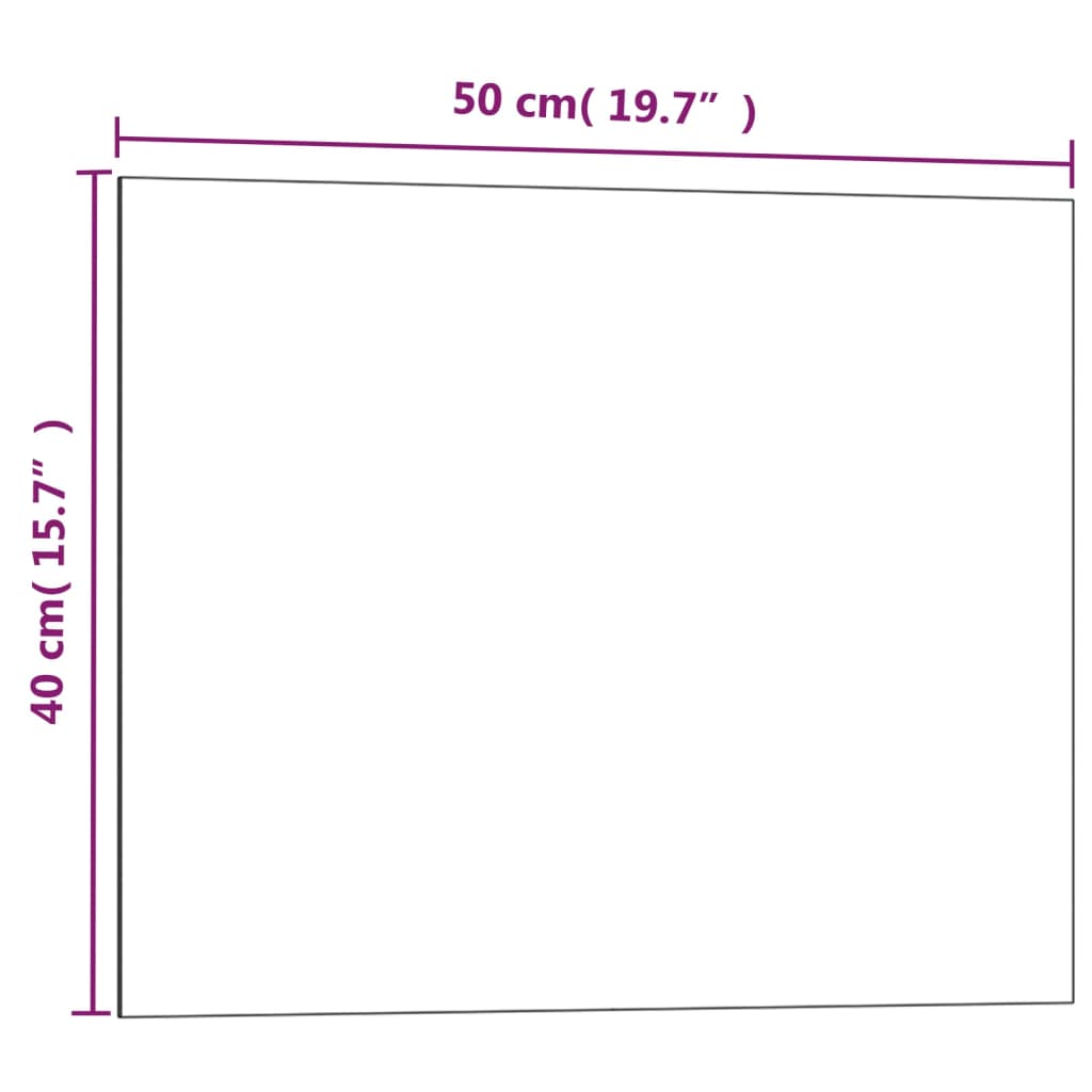 Stenska magnetna tabla črna 50x40 cm kaljeno steklo