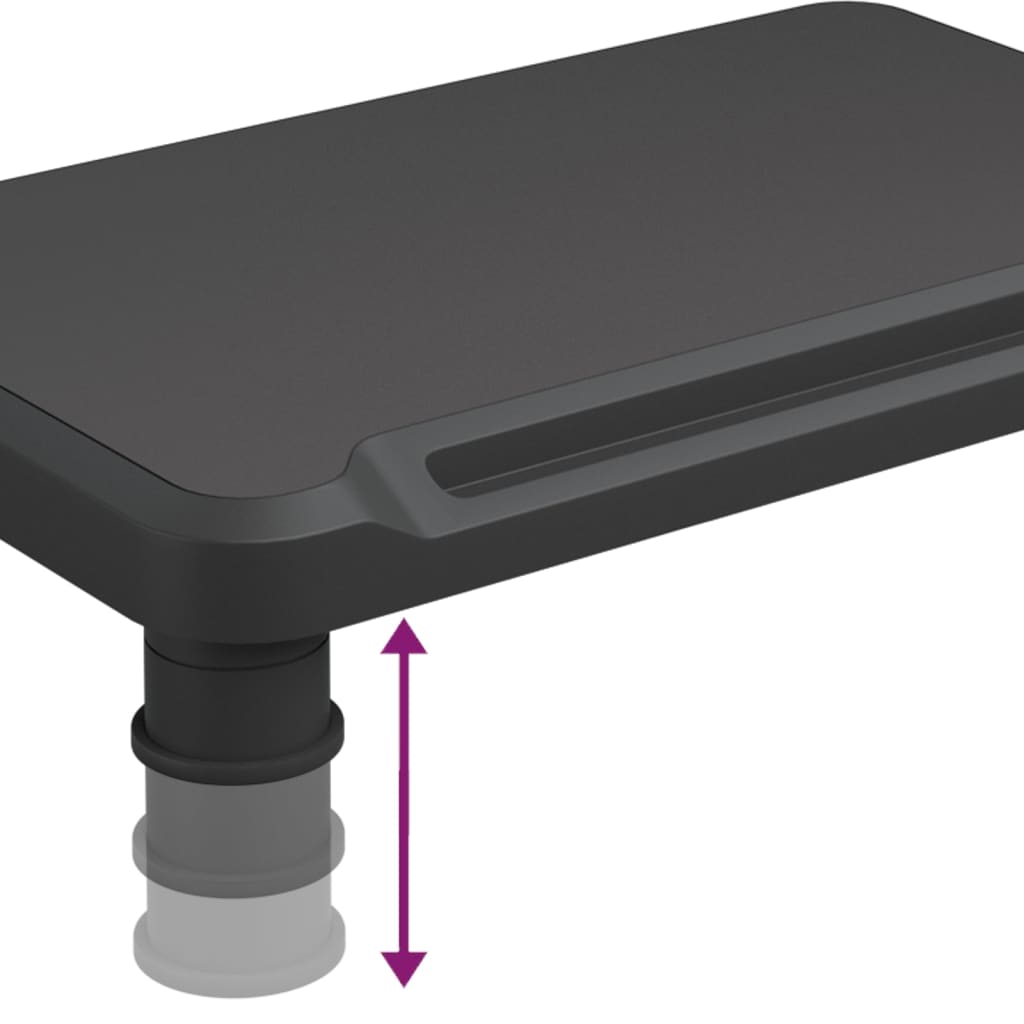 Stojalo za monitor črno 38x24x10,5 cm