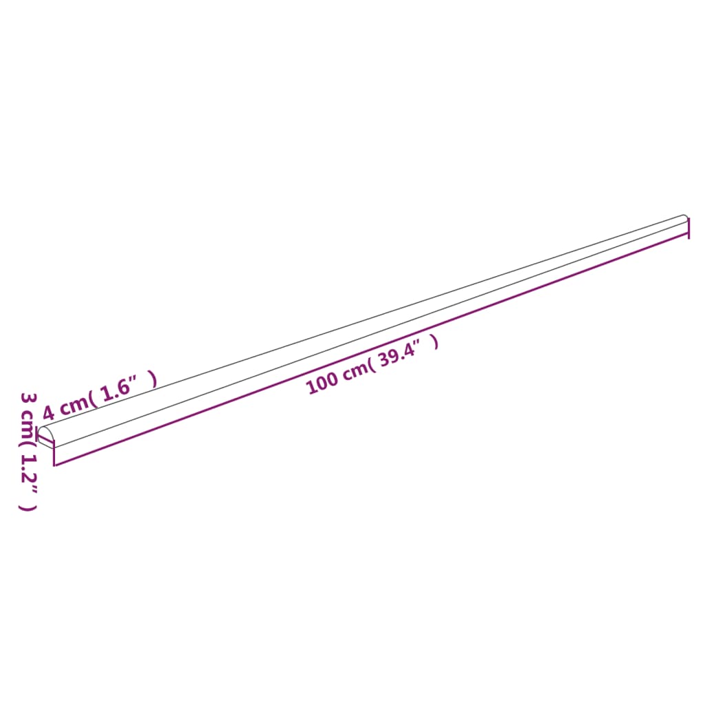 Kotna zaščita 2 kosa rumena in črna 4x3x100 cm PU