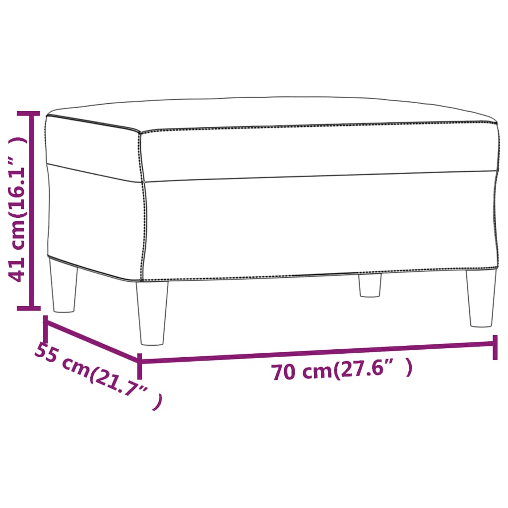 Stolček za noge temno siv 70x55x41 cm žamet