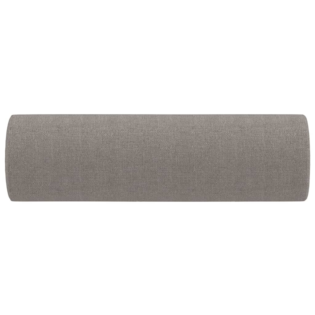 Okrasna blazina 2 kosa taupe Ø15x50 cm blago