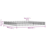 Ograda za hišne ljubljenčke s 44 paneli črna 35x35 cm jeklo