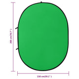 Ovalno studijsko platno za ozadje 2v1 Zelena in Modra 200x150cm