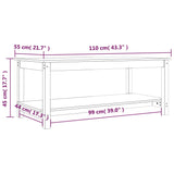 Klubska mizica 110x55x45 trdna borovina