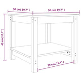 Klubska mizica 50x50x45 trdna borovina