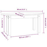 Klubska mizica 80x40x35 cm trdna borovina