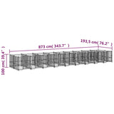 Zunanji pasji boks jeklo 16,89 m²