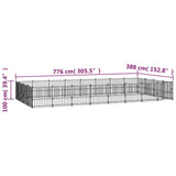 Zunanji pasji boks jeklo 30,11 m²